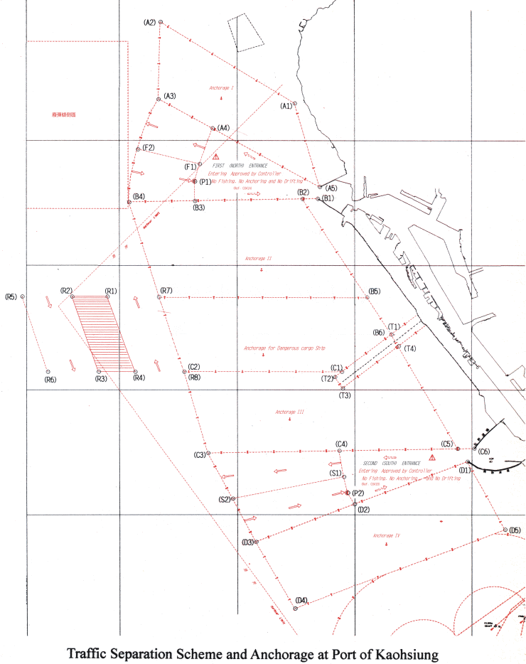 Traffic Separation Scheme and Anchorage at Port of Kaohsiung