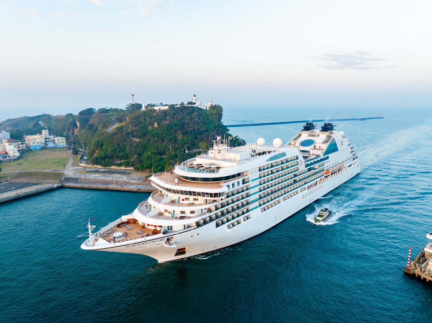 Maiden arrival of the Seabourn Encore at the Port of Kaohsiung